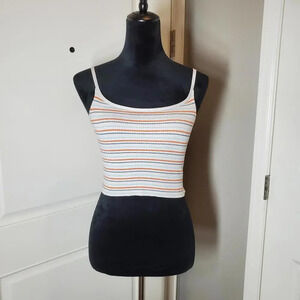 PacSun L.A. Hearts Juniors Cropped Tank Top Size Large Striped